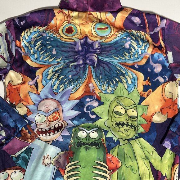 Rick & Morty 3D Hoodie Size M Graphic Cartoon Pullover All Over Print - Picture 6 of 10